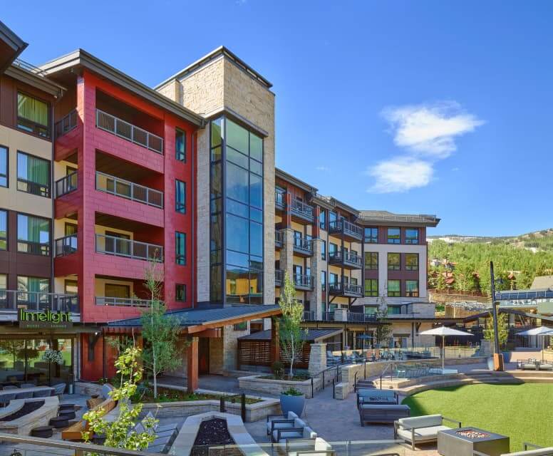 Exterior image of the Limelight Snowmass building