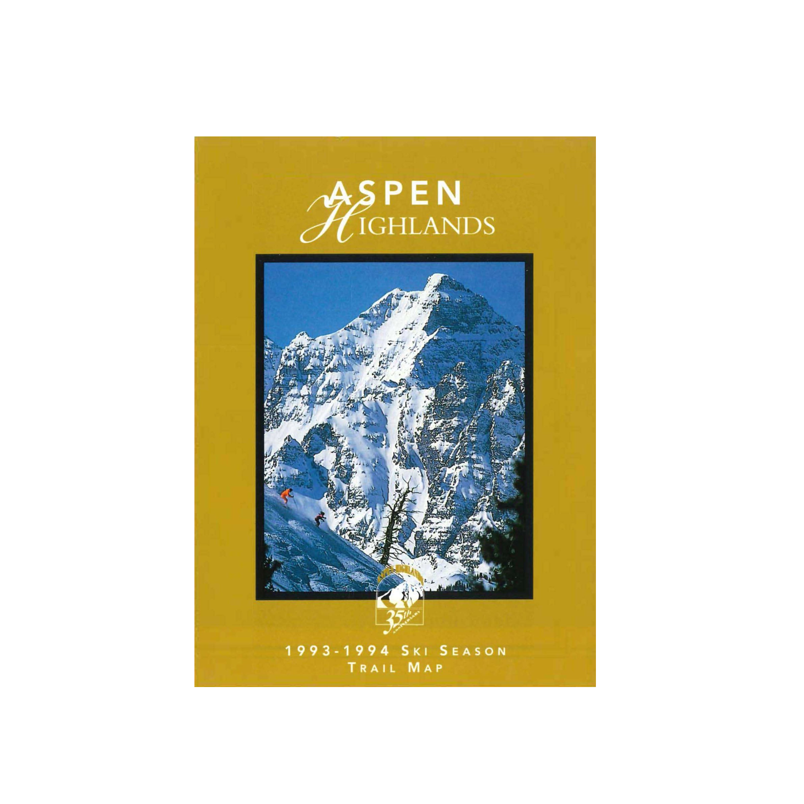 Cover page of historical trail map of Aspen Highlands