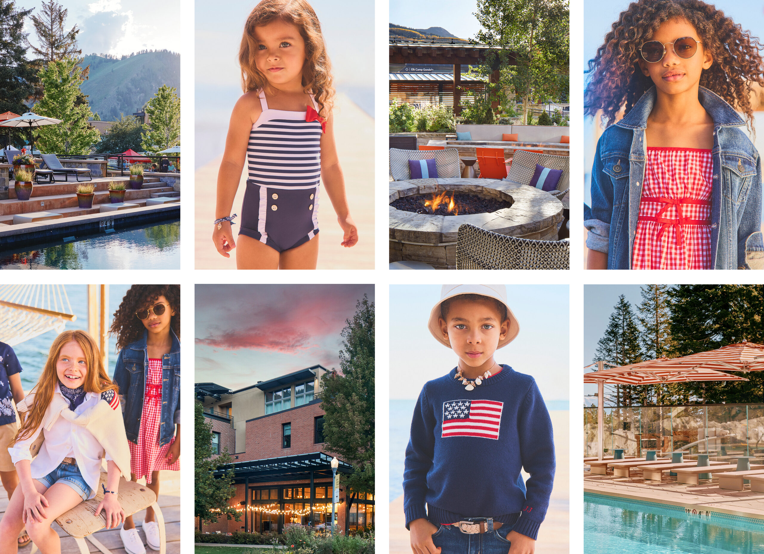 pictures of kids wearing cute outfits decorated with the american flag